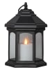 STAR Trading Lampion LED "Linta" w kolorze czarnym - wys. 26 cm