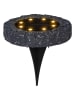 STAR Trading Solarne lampy ogrodowe LED (2 szt.) "Lawnlight" w kolorze czarnym - Ø 11 cm