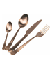 Villa d´Este 24tlg. Poliertes Besteck-Set "Round" in Kupfer