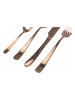 Villa d´Este 24tlg. Poliertes Besteck-Set "Round" in Kupfer