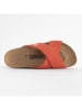 Sunbay Leren slippers "Broome" oranje