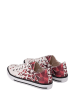 Streetfly Sneakersy w kolorze kremowo-czerwonym ze wzorem