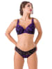 Valea Push-up-BH in Schwarz/ Lila