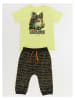 Denokids 2-delige outfit "Explorer Wolf" geel/grijs