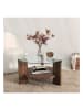 Evila Couchtisch "Mondo" in Walnuss - (H)40 x Ø 75 cm