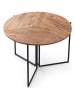 HanahHome Esstisch "Yaprak" in Hellbraun - (H)72 x Ø 100 cm