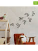 Woody Kids 7tlg. Wanddekor-Set "Birds" in Schwarz