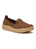 Comfortfusse Skórzane slippersy w kolorze beżowym