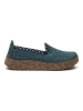 Comfortfusse Leder-Slipper in Dunkelblau