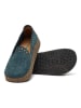 Comfortfusse Leder-Slipper in Dunkelblau