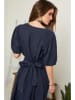 Rodier Lin Leinen-Kleid in Dunkelblau