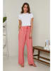 Rodier Lin Leinen-Hose in Koralle