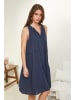 Rodier Lin Linnen jurk donkerblauw