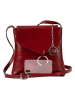 Mia Tomazzi Skórzana torebka "Ortica" w kolorze czerwonym - 22 x 20 x 5 cm