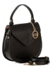 Mia Tomazzi Leder-Henkeltasche in Schwarz - (B)21 x (H)18 x (T)6 cm