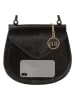 Mia Tomazzi Leder-Henkeltasche in Schwarz - (B)21 x (H)18 x (T)6 cm