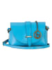 Lia Biassoni Leder-Umhängetasche in Hellblau - (B)17 x (H)12 x (T)8 cm