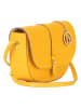 Lia Biassoni Leder-Umhängetasche in Gelb - (B)21 x (H)17 x (T)6 cm
