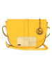 Lia Biassoni Leren schoudertas geel - (B)21 x (H)17 x (D)6 cm