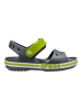 Crocs Sandały "Bayaband" w kolorze antracytowo-limonkowym
