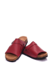 Moosefield Leren slippers rood