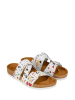 Moosefield Leren slippers wit/meerkleurig
