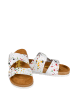 Moosefield Leren slippers wit/meerkleurig