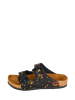 Moosefield Skórzane klapki w kolorze czarnym ze wzorem