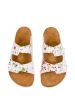 Moosefield Leren slippers wit/meerkleurig