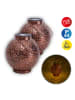 näve 2er-Set: LED-Solar-Dekoleuchten in Bronze - (H)19,5 cm
