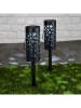 Profigarden 2-delige set: ledsolartuinstekers zwart - (H)17,6 cm