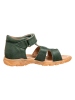 POM POM Skórzane sandały w kolorze zielonym