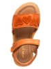 POM POM Leren sandalen oranje
