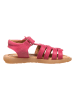 POM POM Skórzane sandały w kolorze różowym