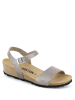 BAYTON Sandały "Wodonga" w kolorze srebrno-brązowym na koturnie