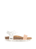 BAYTON Sandały "Tyche" w kolorze białym ze wzorem
