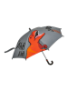 moses. Regenschirm "T-Rex" in Grau/ Orange - Ø 80 cm
