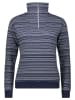 s.Oliver Sweatshirt "Winter Nights" in Dunkelblau/ Weiß