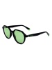 Polaroid Męskie okulary przeciwsłoneczne w kolorze czarno-zielonym