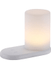 LeuchtenDirekt Lampa stołowa LED "Keno" w kolorze białym - wys. 16 cm