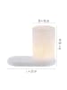 LeuchtenDirekt Lampa stołowa LED "Keno" w kolorze białym - wys. 16 cm