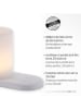 LeuchtenDirekt Ledtafellamp "Keno" wit - (H)16 cm