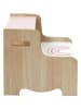 The Home Deco Kids Hocker w kolorze biało-beżowym ze schodkami - 30 x 33 x 30 cm