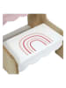 The Home Deco Kids Hocker w kolorze biało-beżowym ze schodkami - 30 x 33 x 30 cm