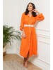 Le Monde du Lin Leinen-Kleid in Orange