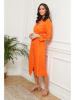 Le Monde du Lin Leinen-Kleid in Orange