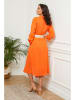 Le Monde du Lin Leinen-Kleid in Orange