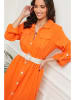 Le Monde du Lin Leinen-Kleid in Orange