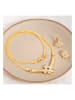 LA CHIQUITA 2tlg. Vergold. Schmuckset mit Kristallen