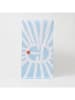 Sunny Life Strandtuch "Sunface" in Hellblau - (L)175 x (B)90 cm